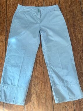 Eileen Fisher Petite Pale Blue Capri Pants NEW NO TAG